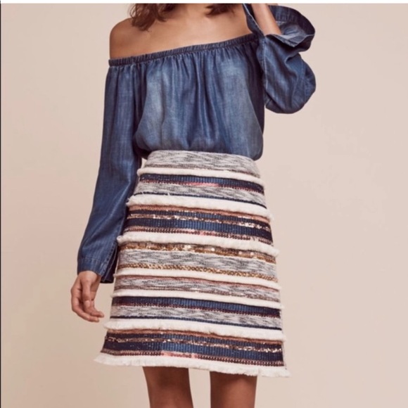 Anthropologie Dresses & Skirts - Anthro Moulinette Soeurs | Fringe skirt
